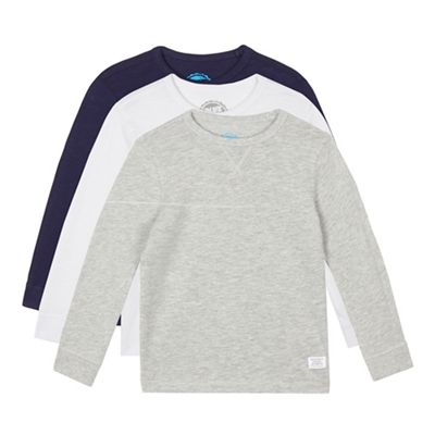 bluezoo Pack of three boys' assorted long sleeved tops